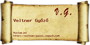 Veltner Győző névjegykártya